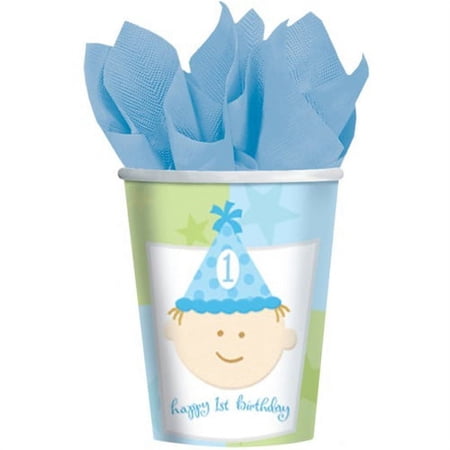 Happy 1st Birthday Boy 9oz Paper Cups (8ct)