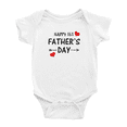 thumbnail image 1 of Happy 1st Father's Day Cute Baby Jumpsuits Boy Girl Newborn Clothes, 1 of 5
