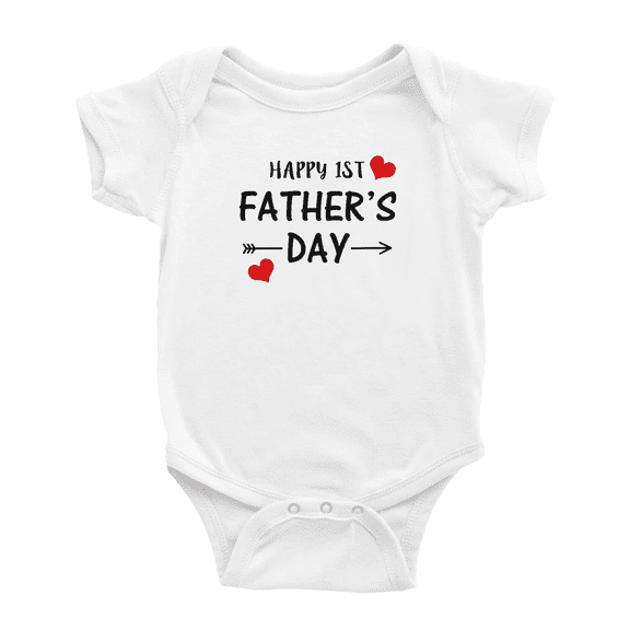 Happy 1st Father's Day Cute Baby Jumpsuits Boy Girl Newborn Clothes