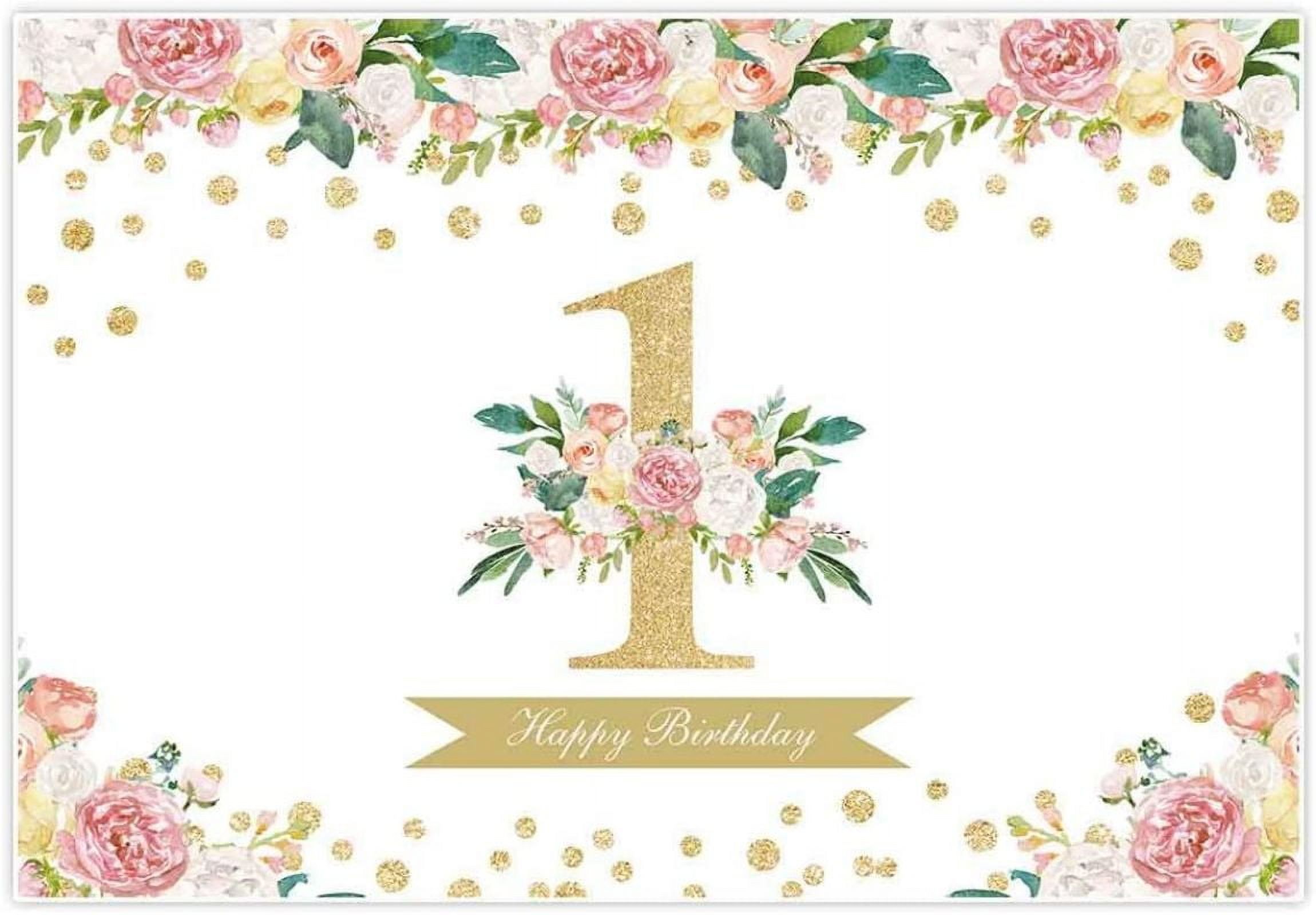 Jenich Geburtstag Deko Banner 'Happy 1th Birthday' In Rosa – Perfekt Für Den Ersten Mädchengeburtstag