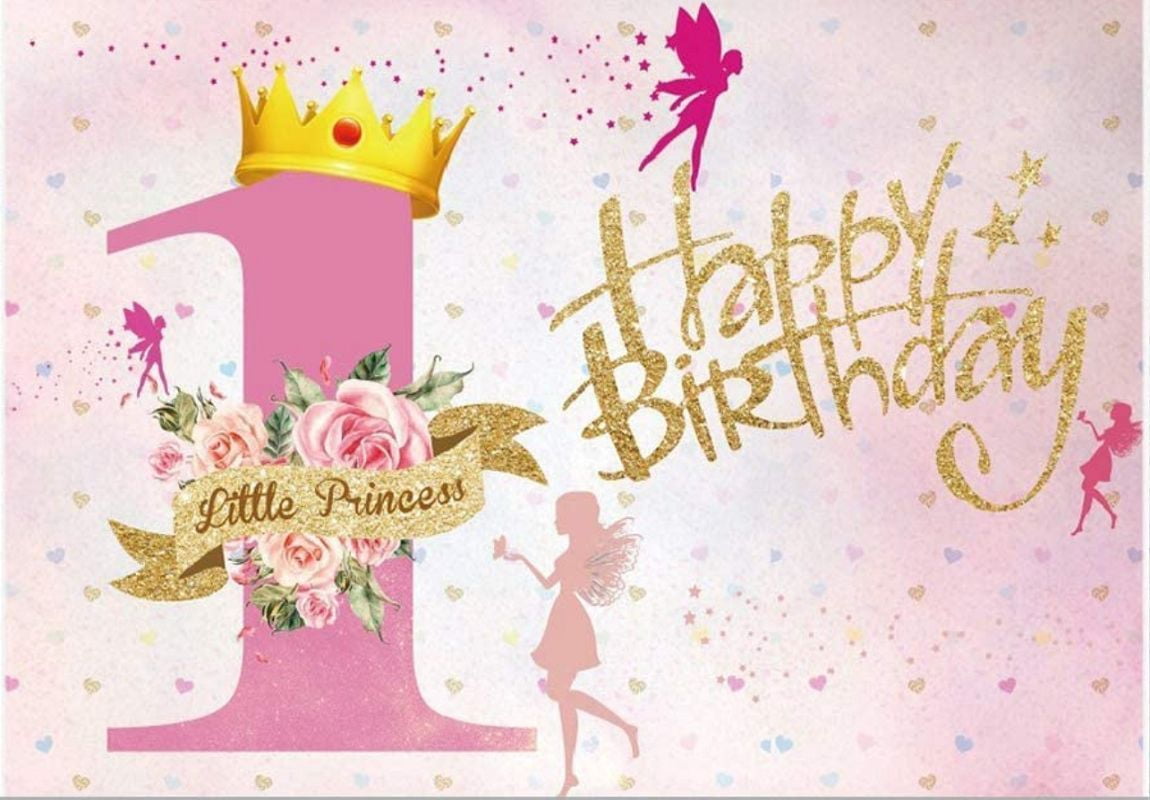 Happy 1th Birthday Party Baby Shower rations Vinyl Photo Background — free download