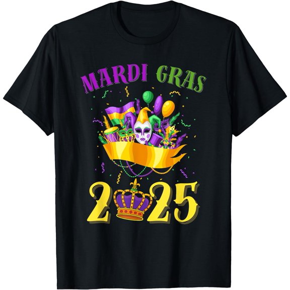 Happy 2025 Carnival Celebration Festival Men Women Tee Mardi Gras 2024, Mardi Gras Day, Retro Mardi Gras