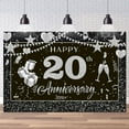 thumbnail image 1 of Happy 20th Anniversary Backdrop, Cheers and Beers to 20 Years Loved Wall Banner Poster, We Still Do 20th Wedding Anniversary Party Sign Photo Background Decorations Supplies, 1 of 4