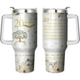 thumbnail image 1 of Happy 20th Anniversary Wedding Gifts 40 Oz Tumbler for Men Women, 20 Year Anniversary Wedding Gifts Stainless Steel Insulated Cup, 20th Anniversary Marriage Gift for Couple Wife Husband Parents, 1 of 5