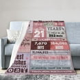 thumbnail image 1 of Happy 21st Birthday Blanket Gifts For Kids Adults - Lightweight Throw Blanket For Bedroom Living Room Decor Soft Fuzzy Fleece Cozy Plush Bed Couch 40"X30", 1 of 7