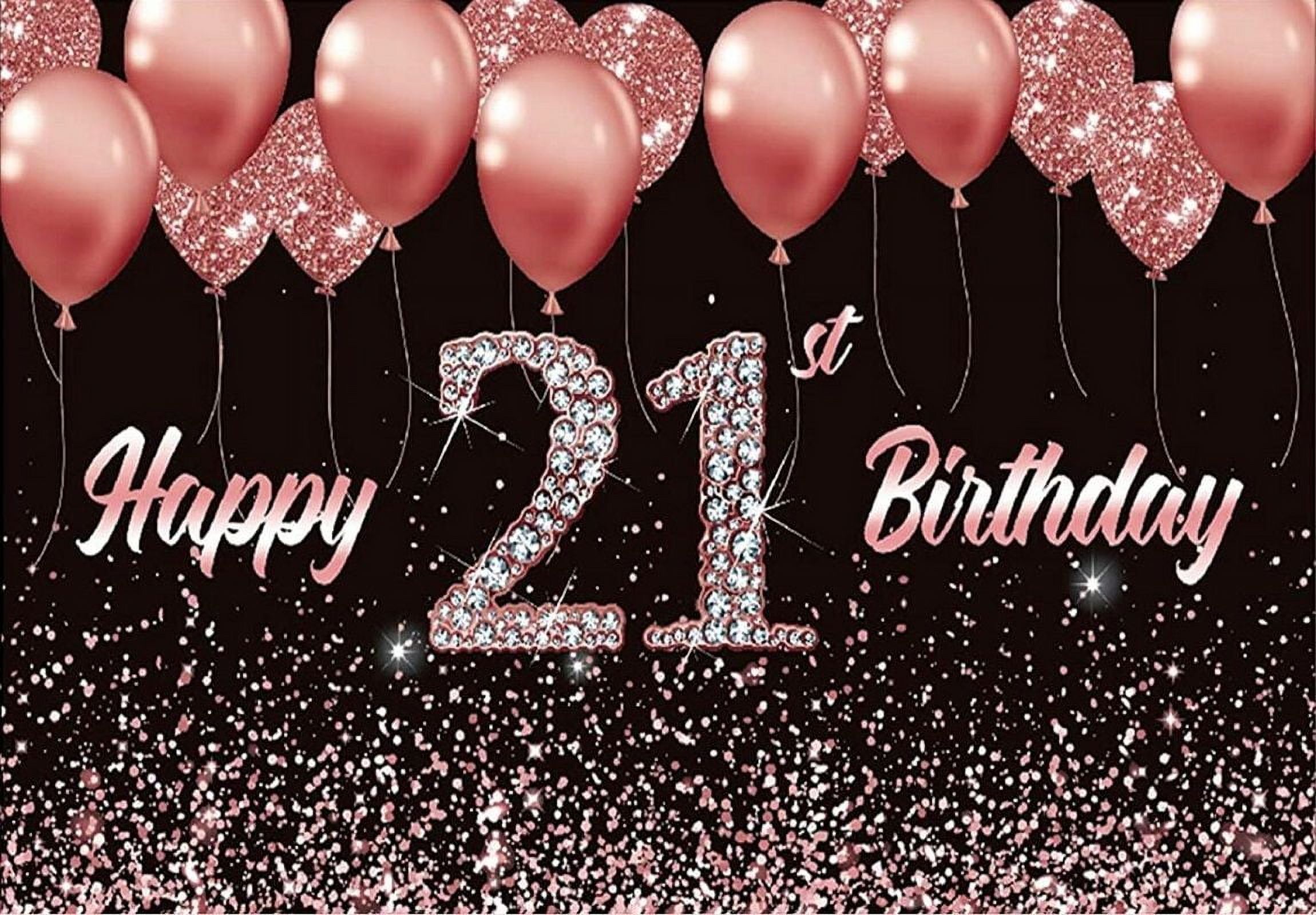 Happy 21th Birthday Background Custom Backdrop Balloon Photo Prince ...