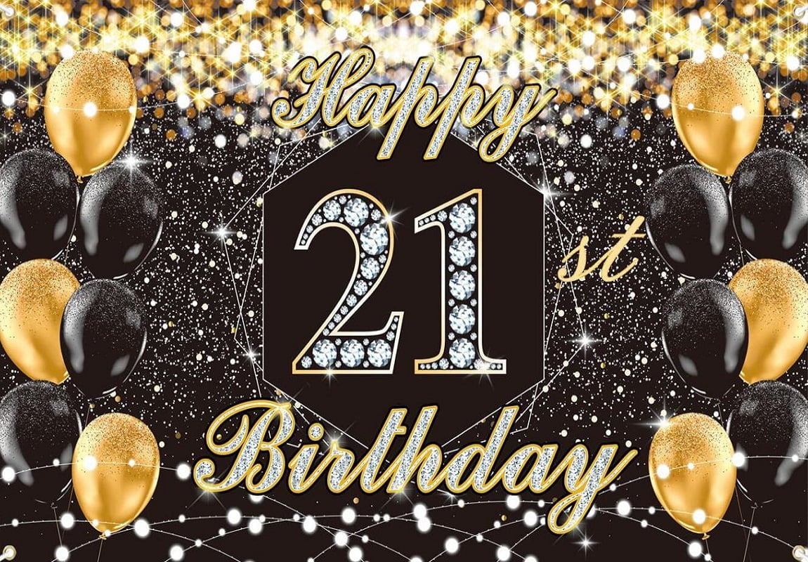 Happy 21th Birthday Background Custom Backdrop Red Photo Happy 21th Birthday Background Custom Backdrop Red Photo