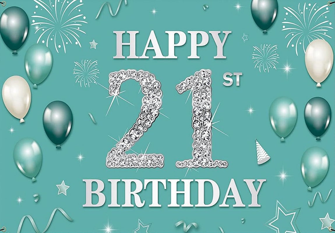 Happy 21th Birthday Background Custom Backdrop Red Photo Adult ...