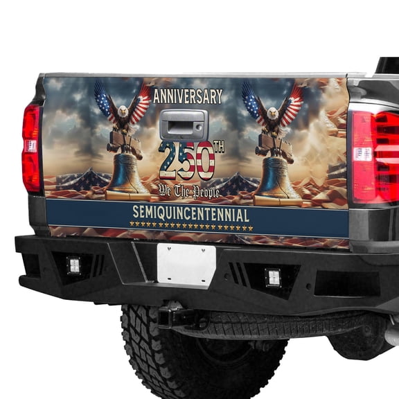 Happy 250th Anniversary America 1776–2026 Tailgate Wrap, USA Independence Patriotic Truck Tailgate Decal, American Flag Truck Tailgate Cover