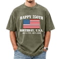 thumbnail image 1 of Happy 250th Birthday USA Shirt Men Patriotic American Flag Graphic T Shirt Casual Short Sleeve America 250 Merchandise, 1 of 5