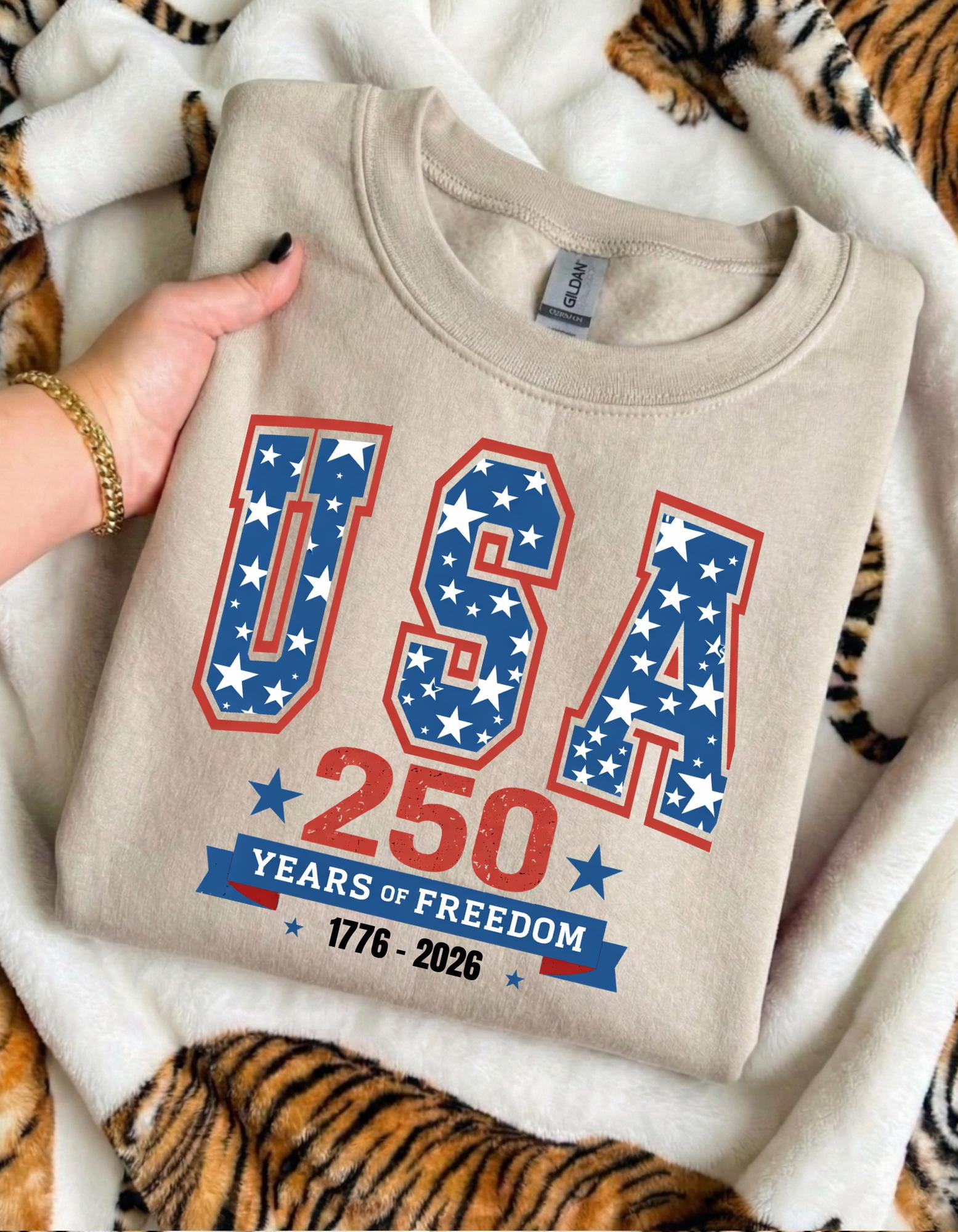 Happy 250th Birthday USA Sweatshirt America 250th Anniversary ...