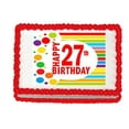 thumbnail image 1 of Happy 27th Birthday Edible PEEL N STICK Frosting Photo Image Cake Decoration Topper, 1 of 1