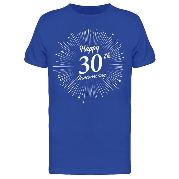 Happy 30th Anniversary Lines T-Shirt Men -Image by Shutterstock, Male Large