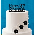 thumbnail image 1 of Happy 30th Birthday (5 x 4inch) Number Elegant Cake Topper, 1 of 1