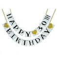 thumbnail image 1 of Happy 30th Birthday Banner - Gold Hearts and Ribbon - Birthday Decorations, 1 of 5