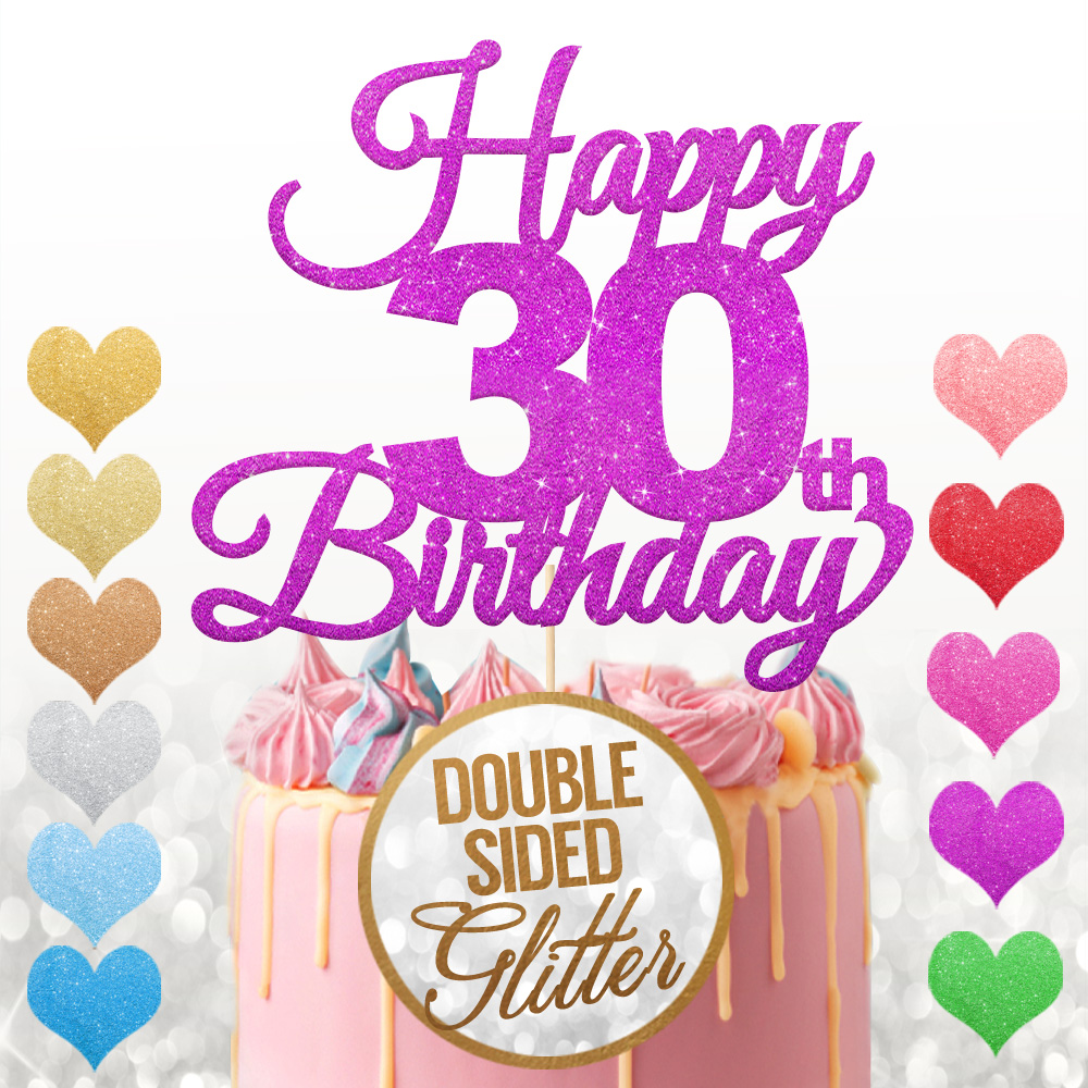 30. Geburtstag Dekoration In Lila – Inkl. Ballons, Banner, Cake Topper & Schärpe