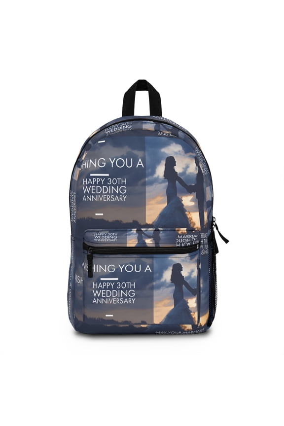 Happy 30th Wedding Anniversary Backpack (Made in USA)