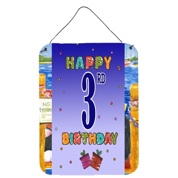 Happy 3rd Birthday Wall or Door Hanging Prints