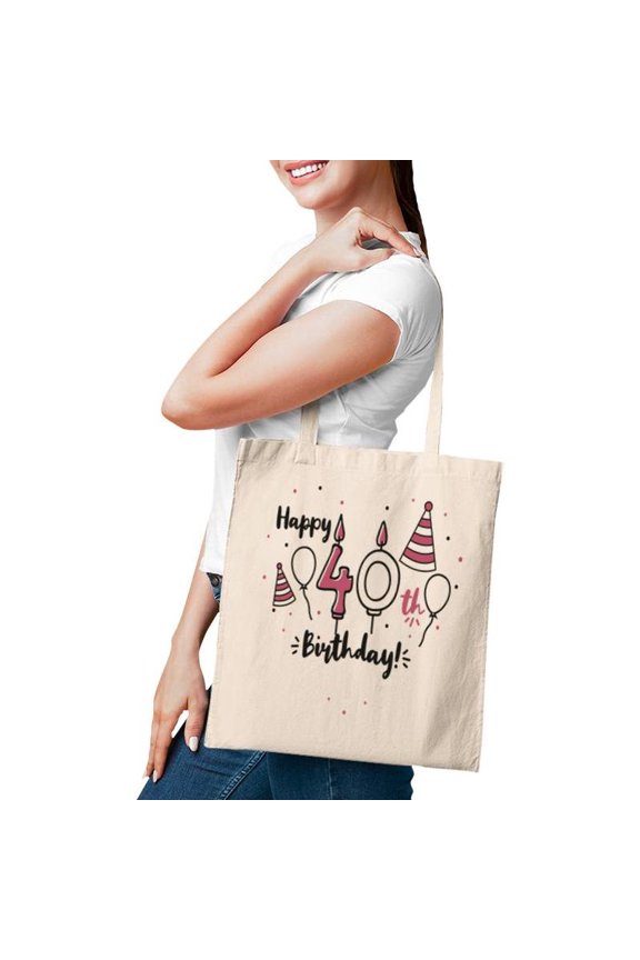 Happy 40Th Birthday Party Cute Funny Gifts Tote Bags