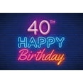thumbnail image 1 of Happy 40th Birthday Banner Backdrop rations 40 Year Old Party Poster Supplies for Women Rose Gold Forty Photo Props, 1 of 6