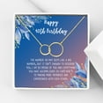 thumbnail image 1 of Happy 40th Birthday Card and Necklace - Gift for Her - Gift for Mom - Jewelry Gift Set - Gold Infinity Rings Necklace - Motivational Card - Ships Next Day, 1 of 3
