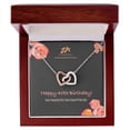 thumbnail image 1 of Happy 40th!, Interlocking Hearts Necklace, Gift Box Included, 1 of 5