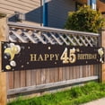 thumbnail image 1 of Happy 45th Birthday Banners Cheers To 45 Years Old Birthday Home Outdoor Yard Lawn Sign Backdrop 45th Birthday Party Decorations, 1 of 4