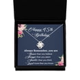 thumbnail image 1 of Happy 45th Birthday Necklace for Her Daughter Granddaughter Niece Gift for Women Love Knot Necklace, 1 of 10