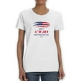 thumbnail image 1 of Happy 4Th Celebration Shaped T-Shirt Women -Image by Shutterstock, Female x-Large, 1 of 4