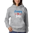 thumbnail image 1 of Happy 4Th July Garland Hoodie Women -Image by Shutterstock, Female Medium, 1 of 4