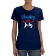 thumbnail image 1 of Happy 4Th July Garland T-Shirt Women -Image by Shutterstock, Female Large, 1 of 4