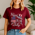 thumbnail image 1 of Happy 4Th Of July, Independence Day, Fourth Of July,4 Of July Shirt, Memorial Day Gift, Usa Flag, Fireworks Shirt, Stars And Stripes Tee, Patriotic Tshirt, 1 of 5