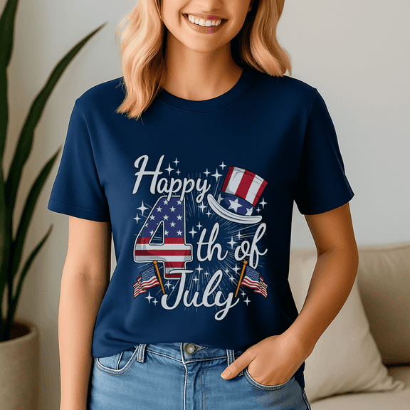 Happy 4Th Of July, Independence Day, Fourth Of July,4 Of July Shirt, Memorial Day Gift, Usa Flag, Fireworks Shirt, Stars And Stripes Tee, Patriotic Tshirt