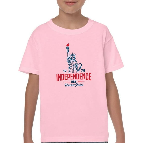 Happy 4Th July Statue. T-Shirt Juniors -Image by Shutterstock,  Small