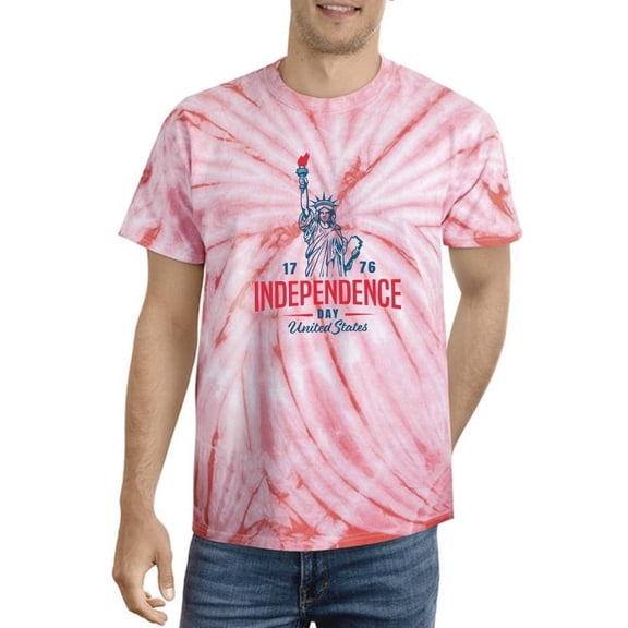 Happy 4Th July Statue. Tie Dye Cyclone Men -Image by Shutterstock, Male Large