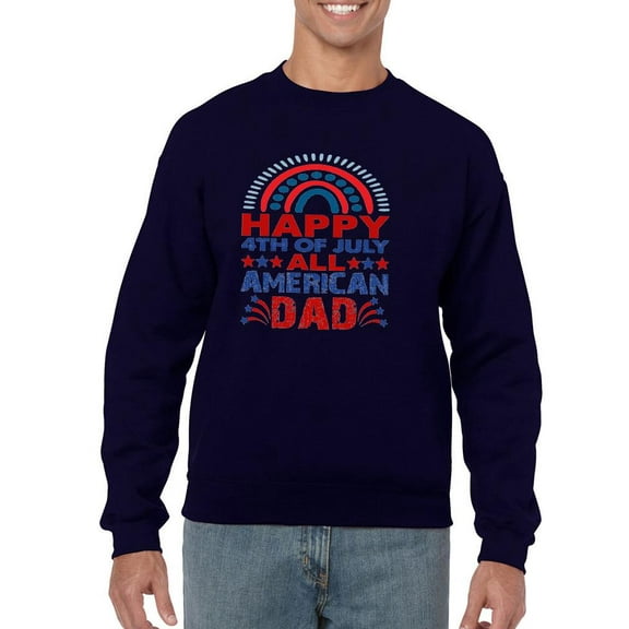Happy 4Th Of July! America Sweatshirt Men -Image by Shutterstock, Male Medium