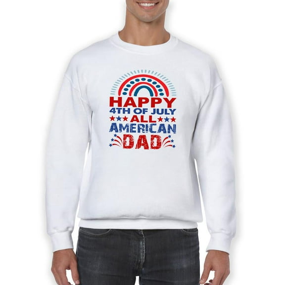 Happy 4Th Of July! America Sweatshirt Men -Image by Shutterstock, Male x-Large