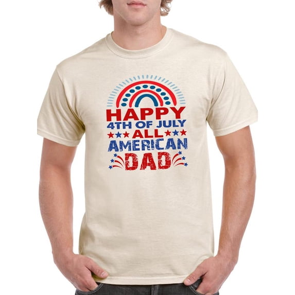 Happy 4Th Of July! America T-Shirt Men -Image by Shutterstock, Male Small
