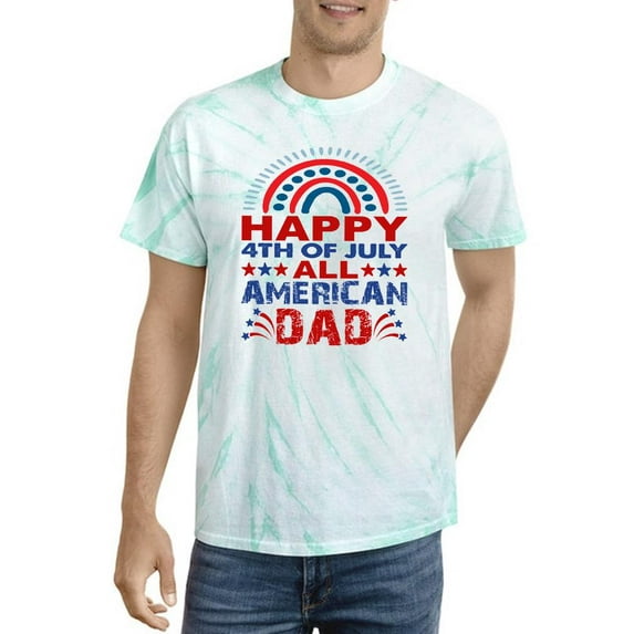 Happy 4Th Of July! America Tie Dye Cyclone Men -Image by Shutterstock, Male Small