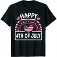 thumbnail image 1 of Happy 4Th Of July American Flag Rainbow Usa Funny Patriotic T-Shirt, 1 of 5