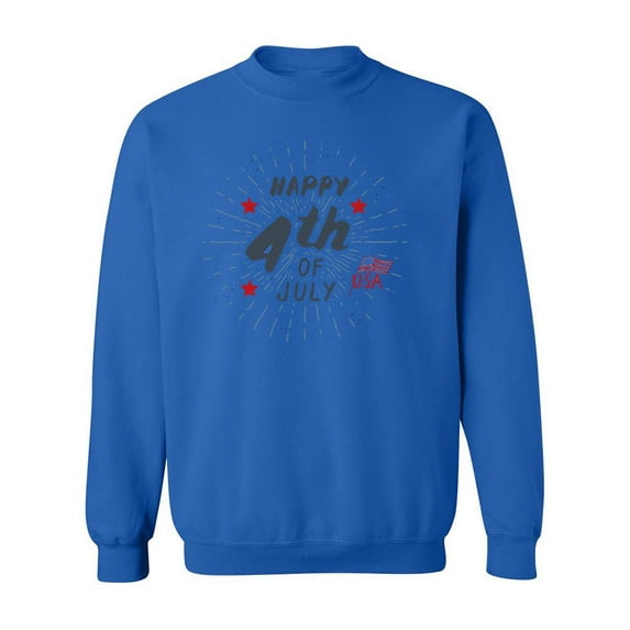 Happy 4Th Of July Design Sweatshirt Men -Image by Shutterstock, Male Large