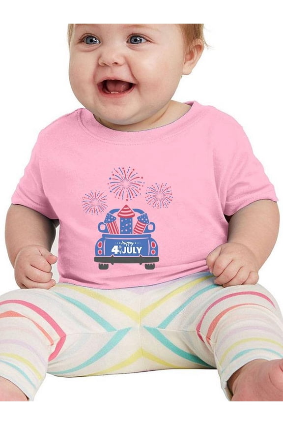 Happy 4Th Of July Fireworks T-Shirt Infant -Image by Shutterstock,  18 Months