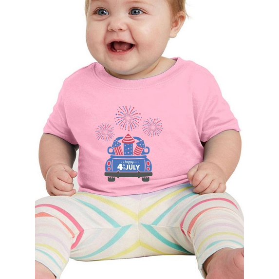 Happy 4Th Of July Fireworks T-Shirt Infant -Image by Shutterstock, 6 Months