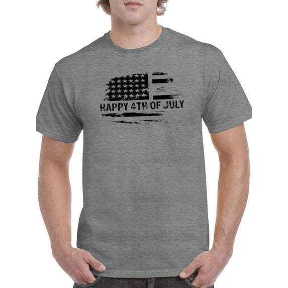 Happy 4Th Of July Flag T-Shirt Men -Image by Shutterstock, Male Small