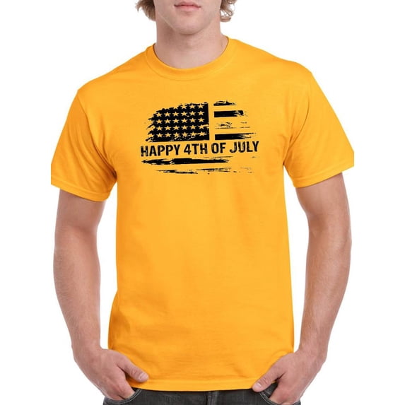 Happy 4Th Of July Flag T-Shirt Men -Image by Shutterstock, Male x-Large