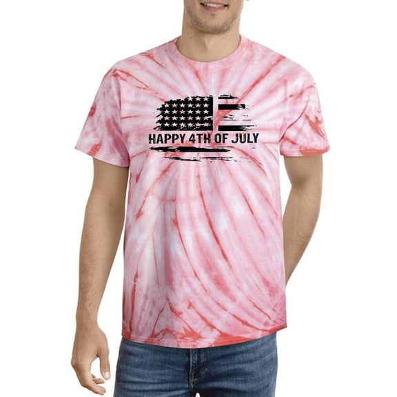 Happy 4Th Of July Flag Tie Dye Cyclone Men -Image by Shutterstock, Male Large