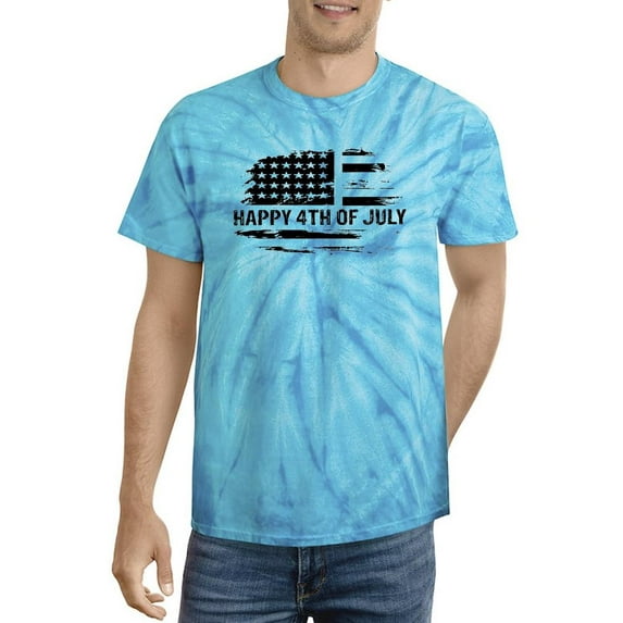 Happy 4Th Of July Flag Tie Dye Cyclone Men -Image by Shutterstock, Male x-Large