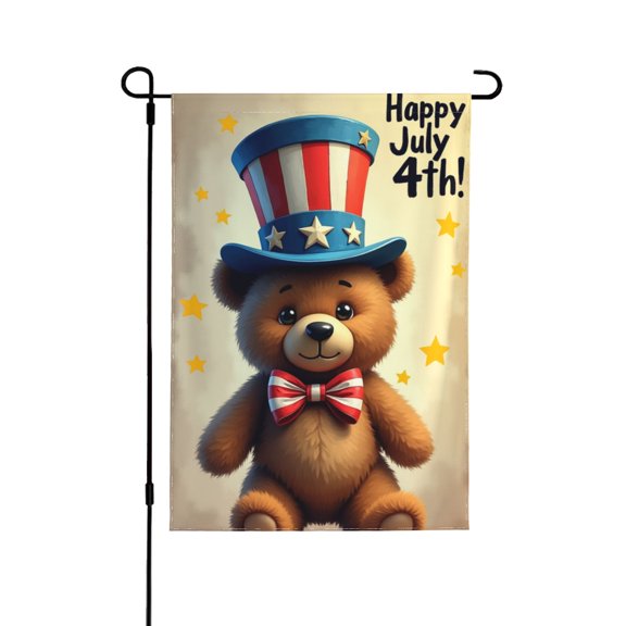 Happy 4Th Of July Garden Flags 12X18 Inch Double Sided Burlap, Memorial Day Independence Day Yard Patriotic Party Decoration