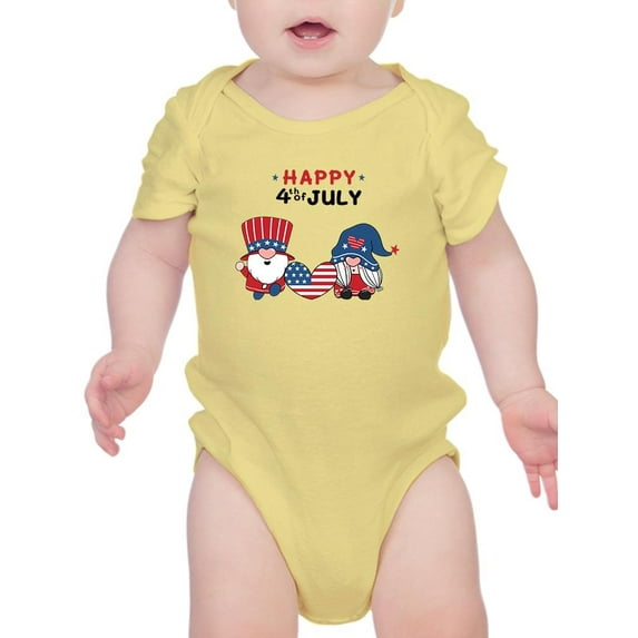 Happy 4Th Of July Gnomes Bodysuit Infant -Image by Shutterstock, 12 Months