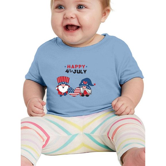 Happy 4Th Of July Gnomes T-Shirt Infant -Image by Shutterstock,  18 Months